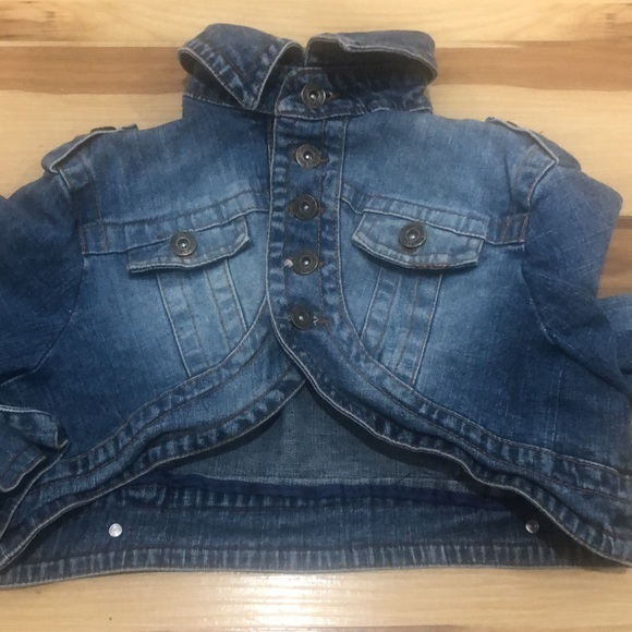 Paris Blues Y2K Crop Denim Jacket M - Picture 3 of 4